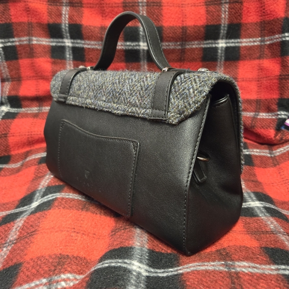 Black Tweed Orkney Stachel Handbag by Islander UK - Picture 3 of 9